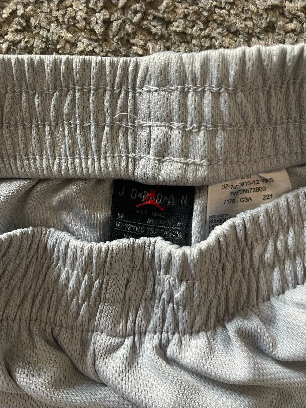 Jordan Boys Light Gray Athletic Shorts